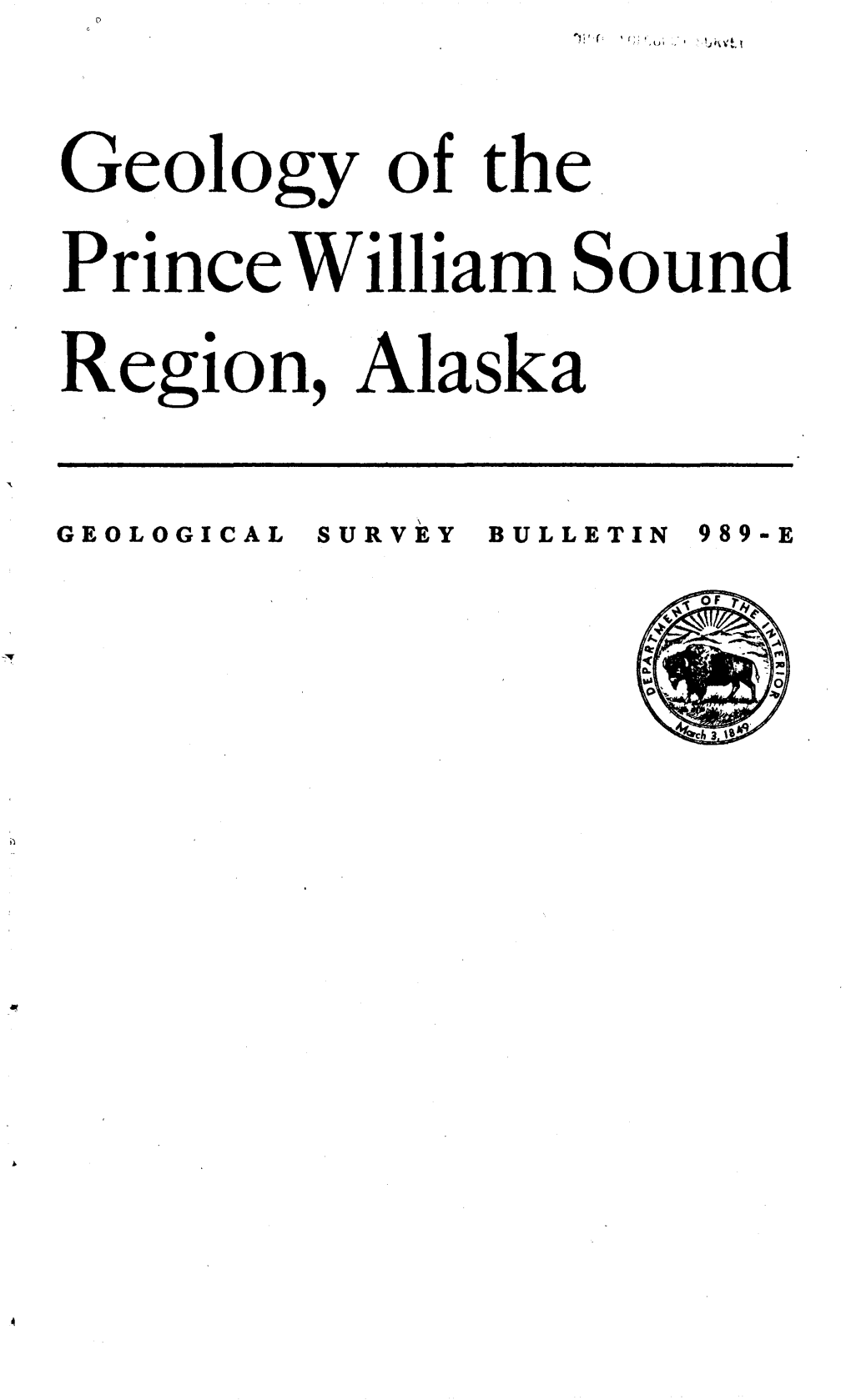 Geology of the Prince William Sound