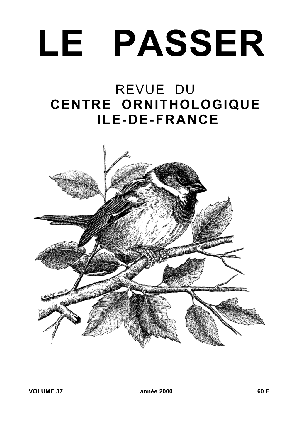 Revue Du Centre Ornithologique Ile-De-France