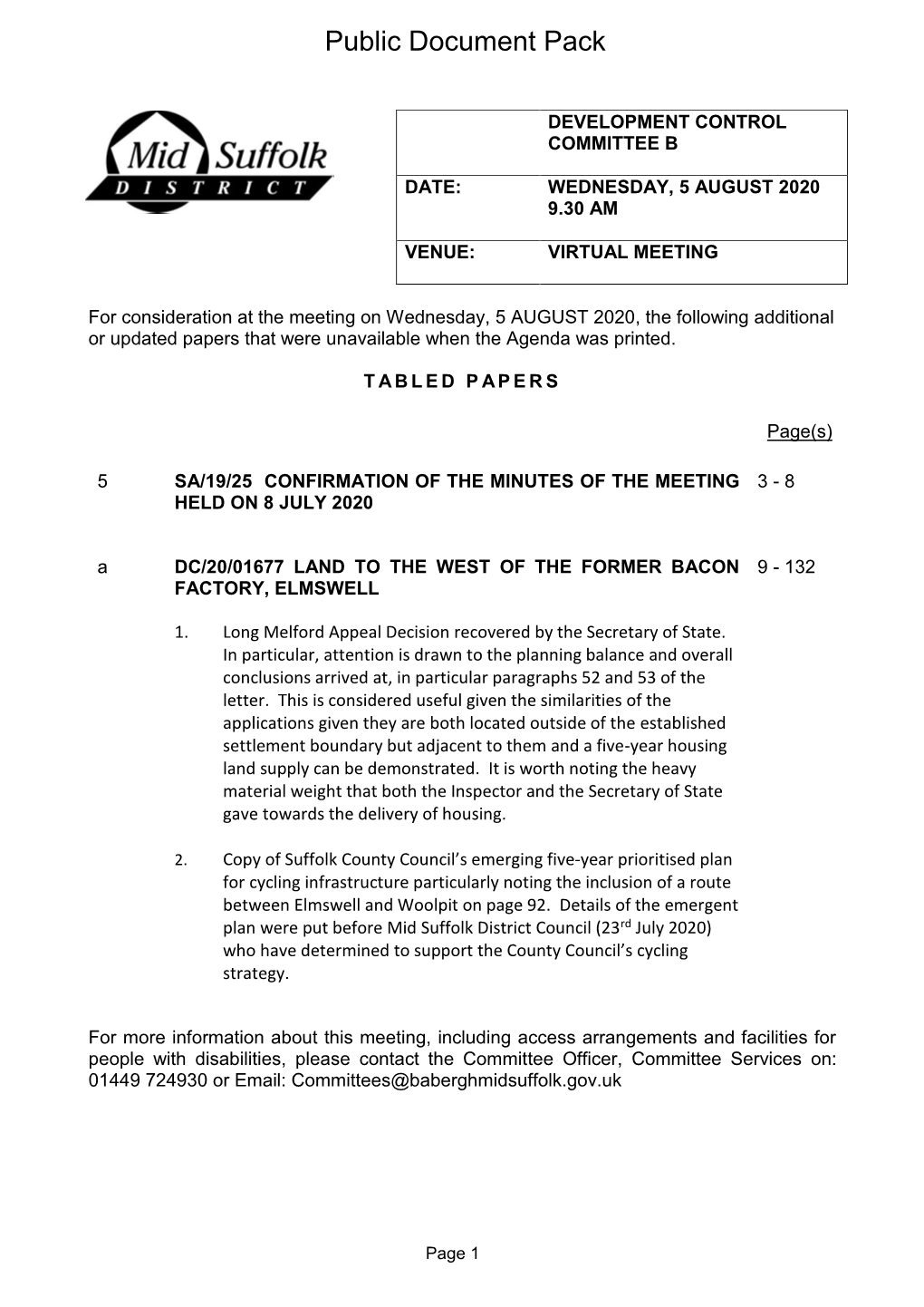 MSDC Development Control B Tabled Papers 05.08.2020 PDF 3 MB