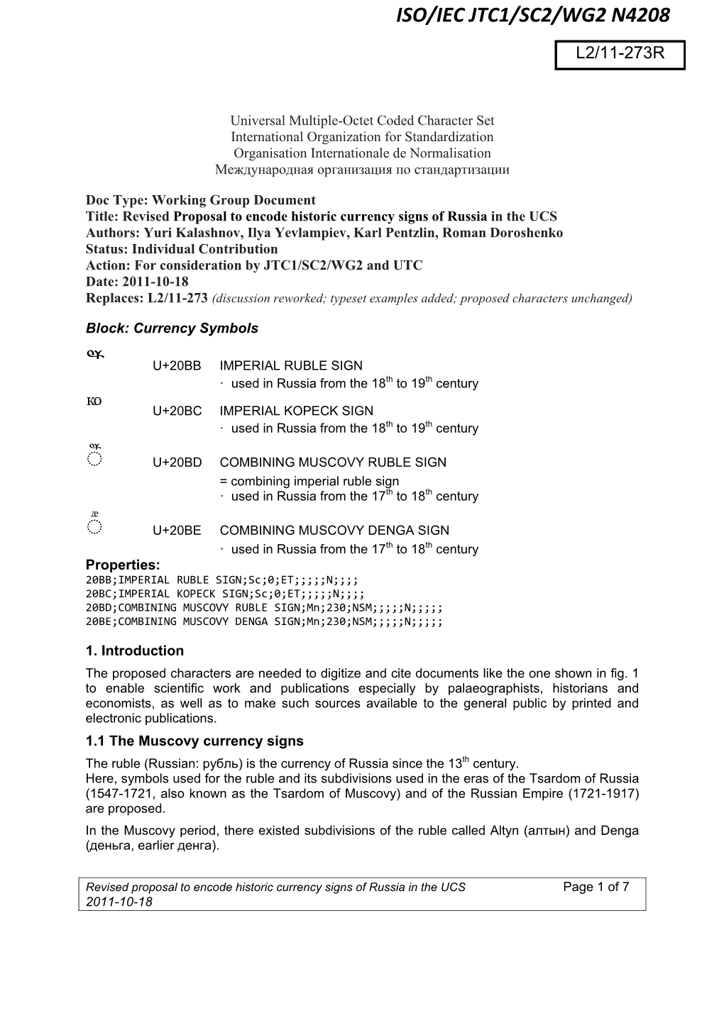 Iso/Iec Jtc1/Sc2/Wg2 N4208