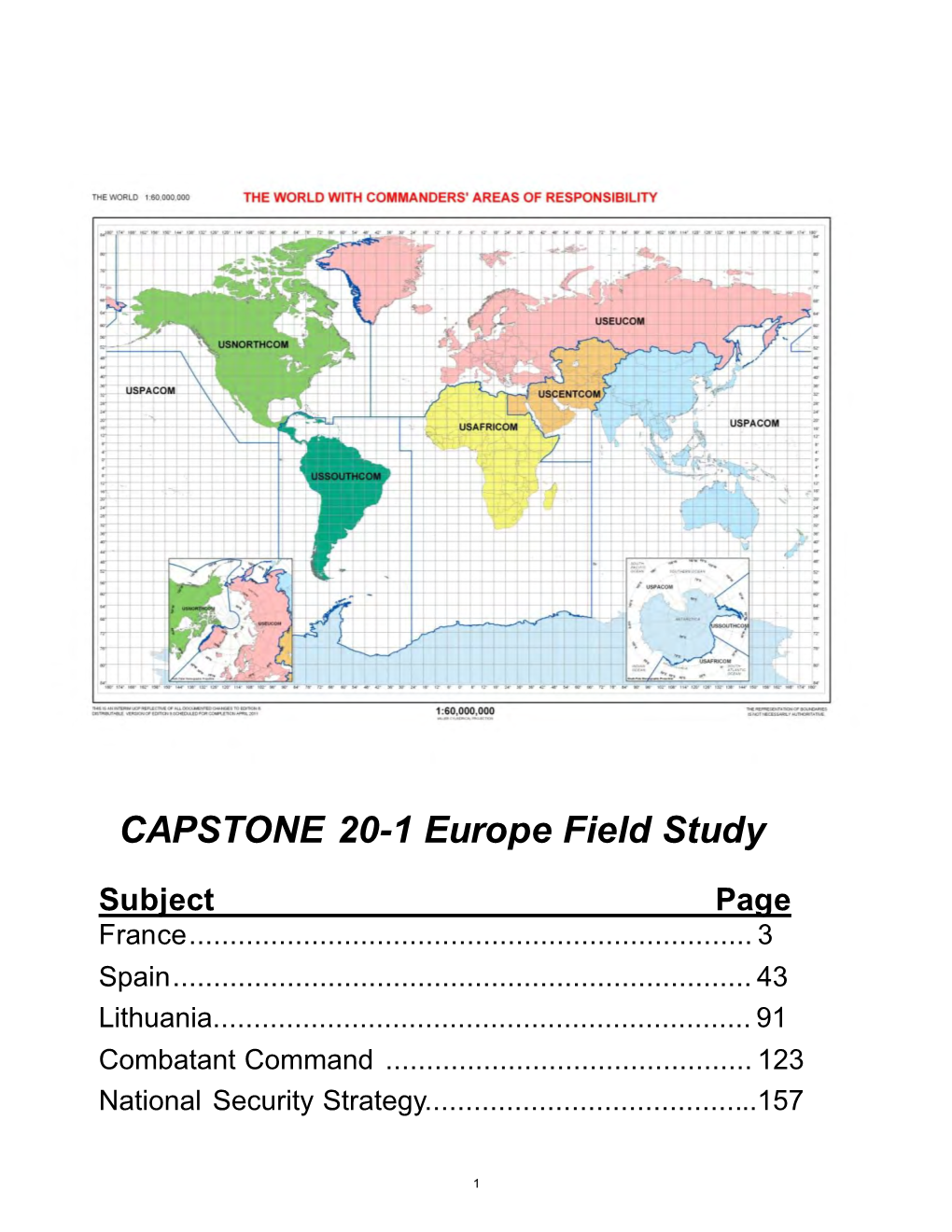 CAPSTONE 20-1 Europe Field Study