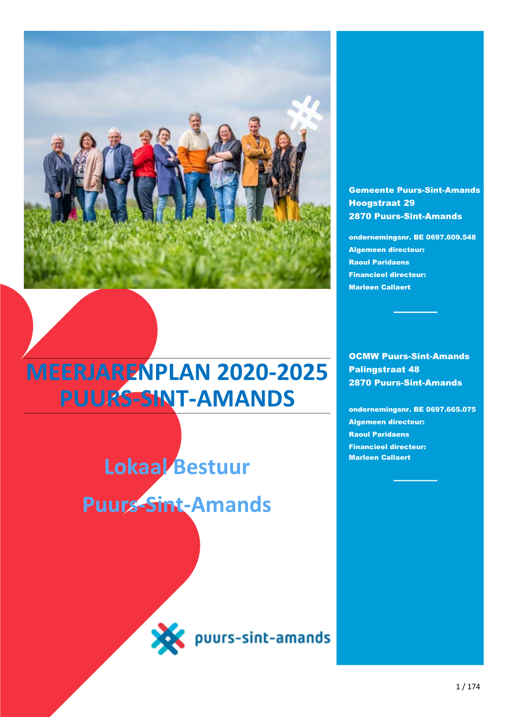 MEERJARENPLAN 2020-2025 2870 Puurs-Sint-Amands