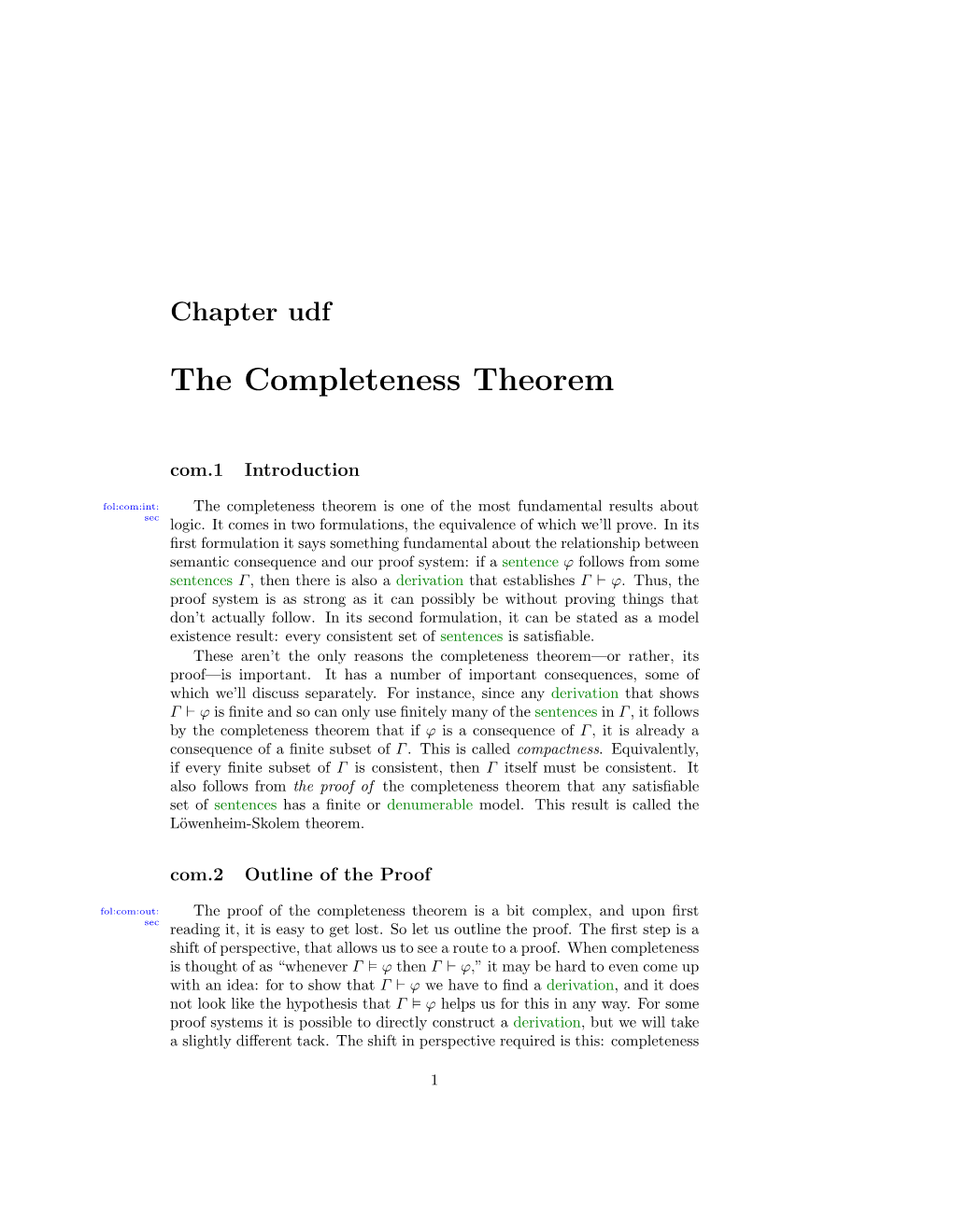 The Completeness Theorem