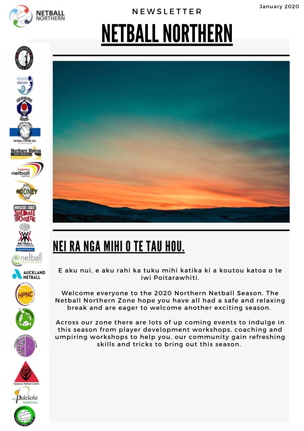 January 2020 NEWSLETTER NETBALL NORTHERN