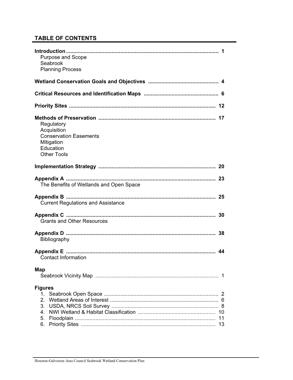 Table of Contents