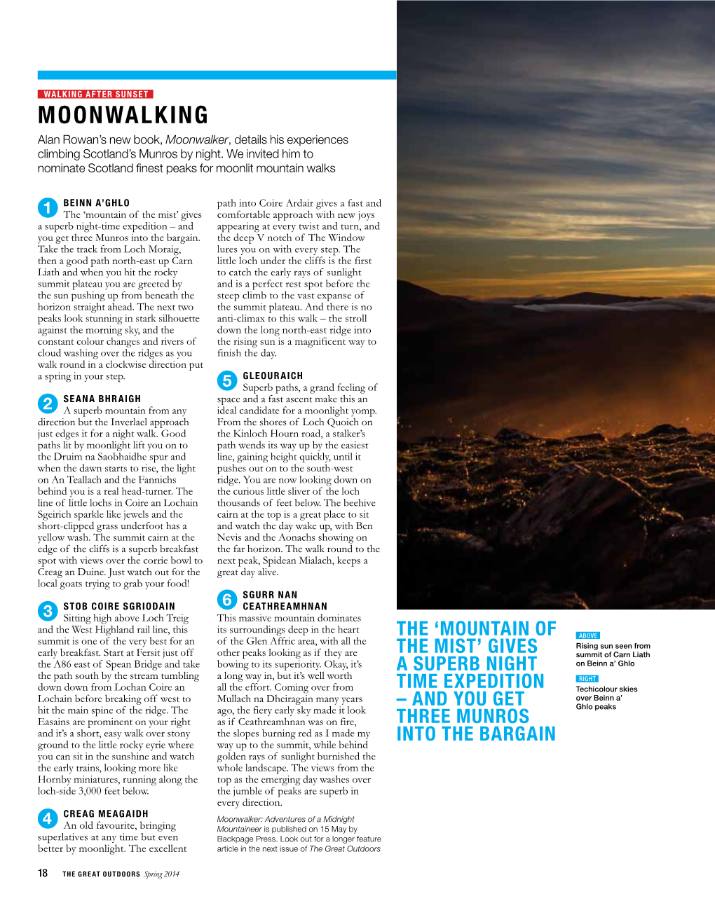 Moonwalking Alan Rowan’S New Book, Moonwalker, Details His Experiences Climbing Scotland’S Munros by Night