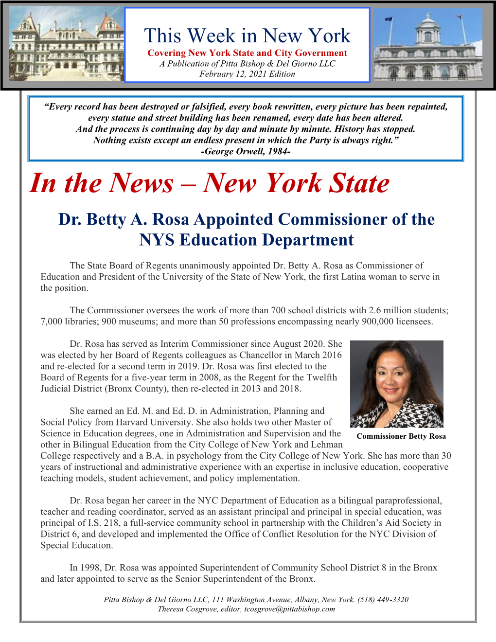 In the News – New York State