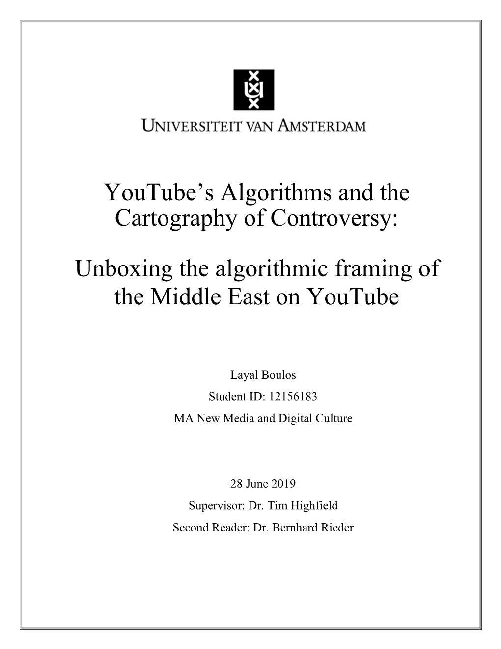 Youtube's Algorithms and the Cartography of Controversy