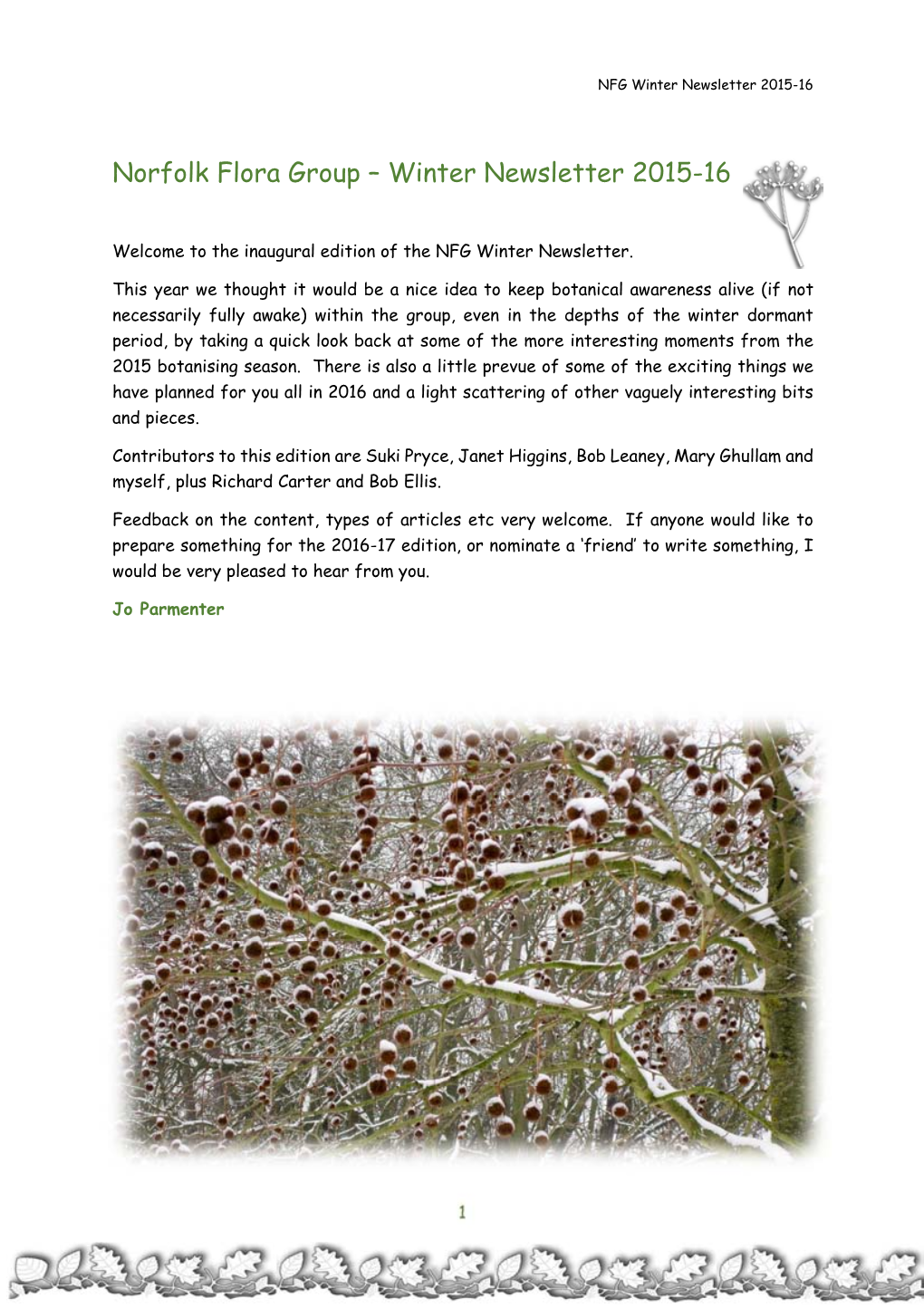 Winter Newsletter 2015-16