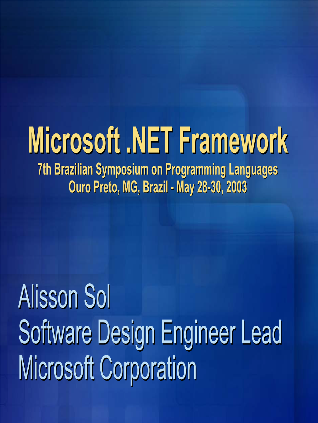 Microsoft .NET Framework - 2 Summarysummary