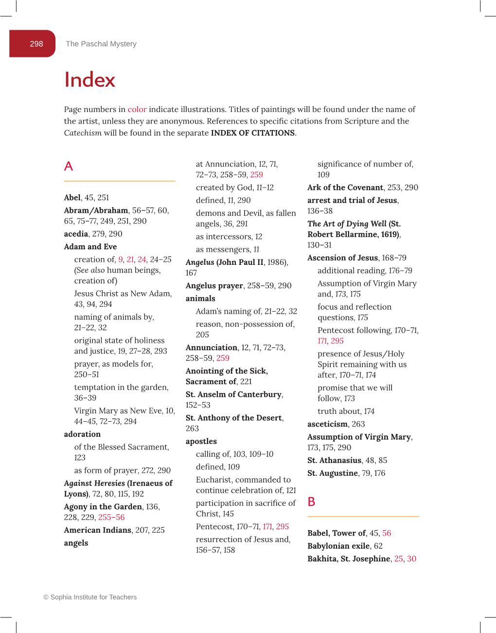 Topical Index