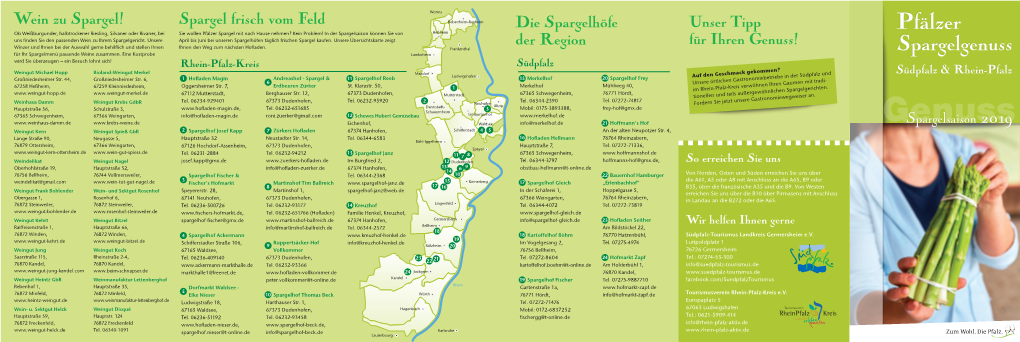 Die Spargelhöfe Der Region Spargel Frisch Vom Feld Wein Zu