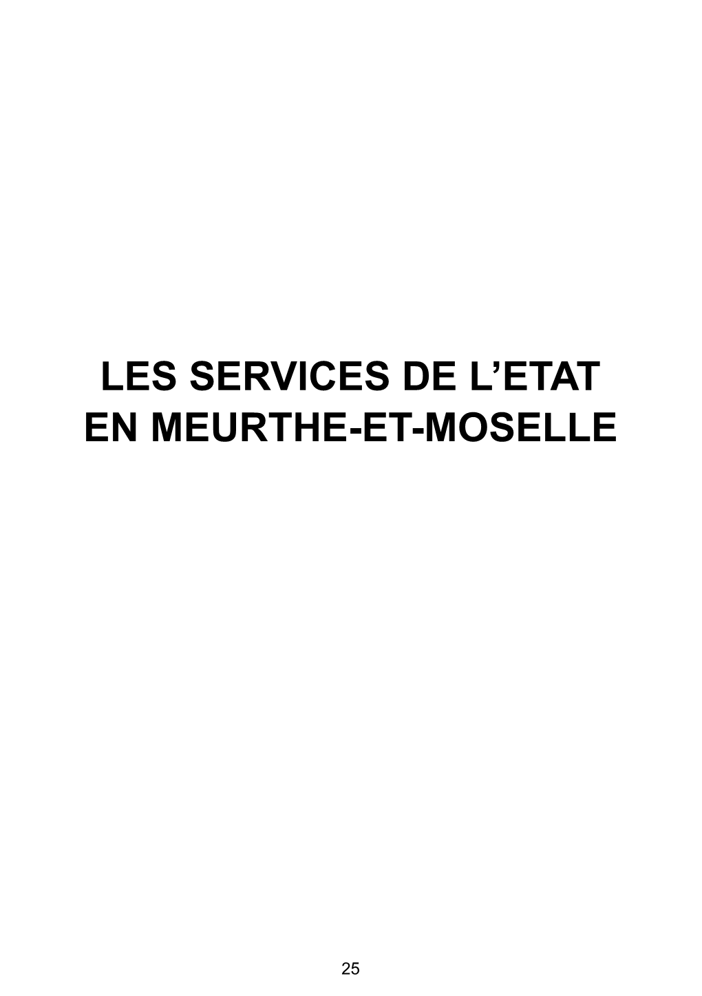 Les Services De L'etat En Meurthe-Et-Moselle
