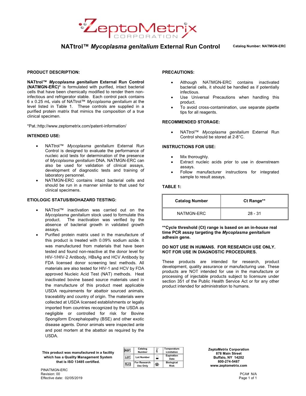 Nattrol Escherichia Coli 0157:H7