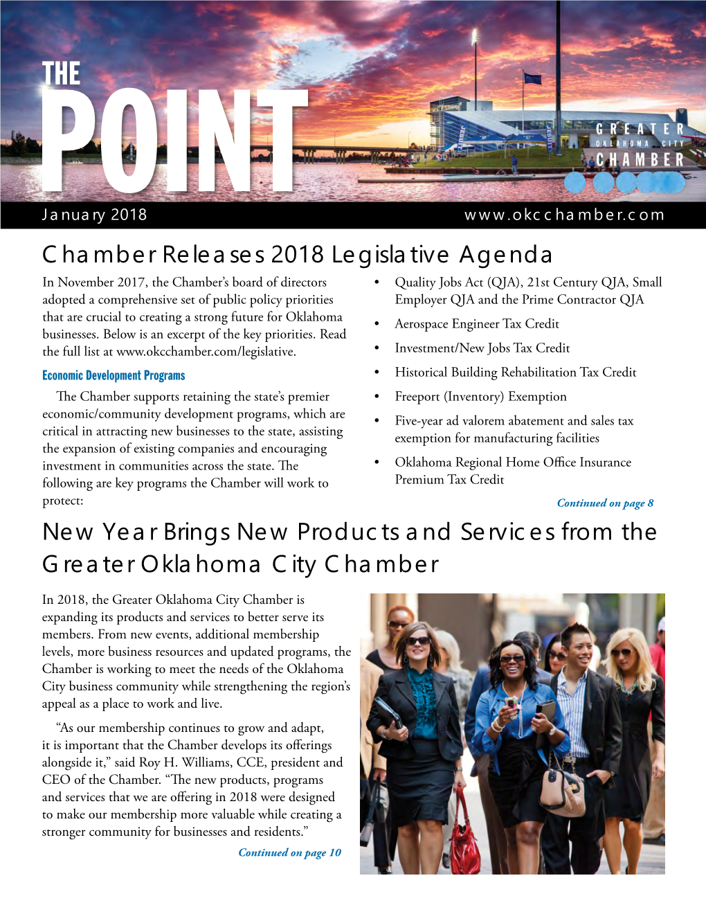 Chamber Releases 2018 Legislative Agenda New Year Brings New Products and Services from the Greater Oklahoma City Chamber