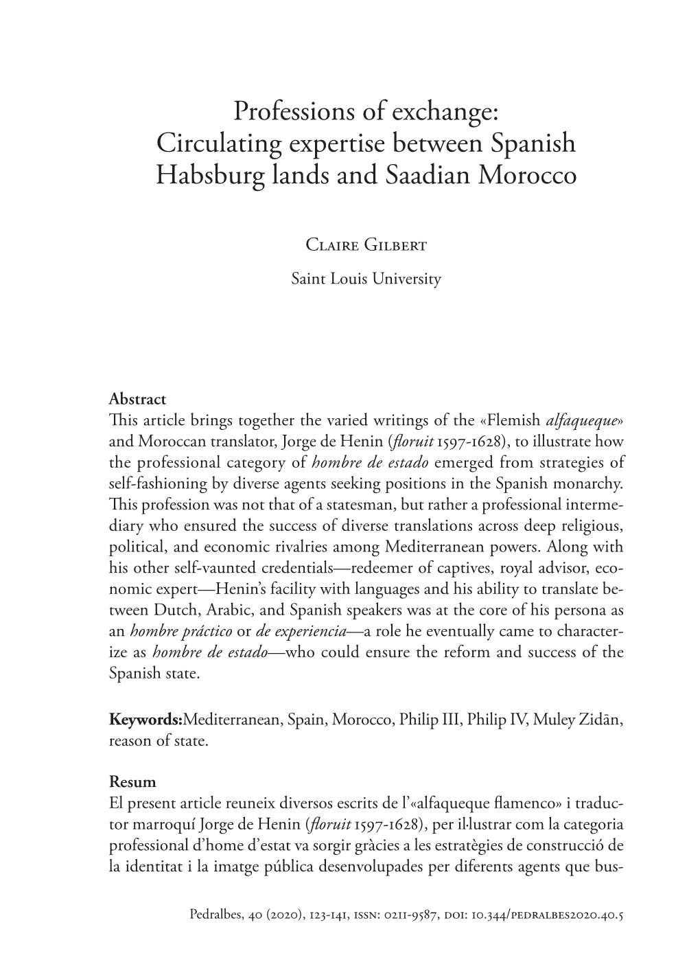 Circulating Expertise Between Spanish Habsburg Lands and Saadian Morocco