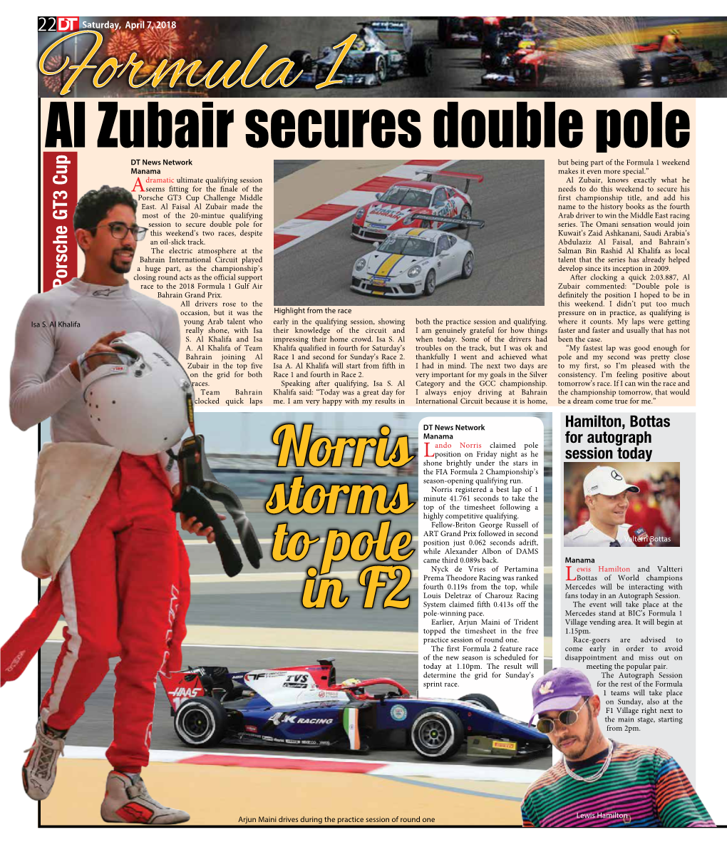 Al Zubair Secures Double Pole