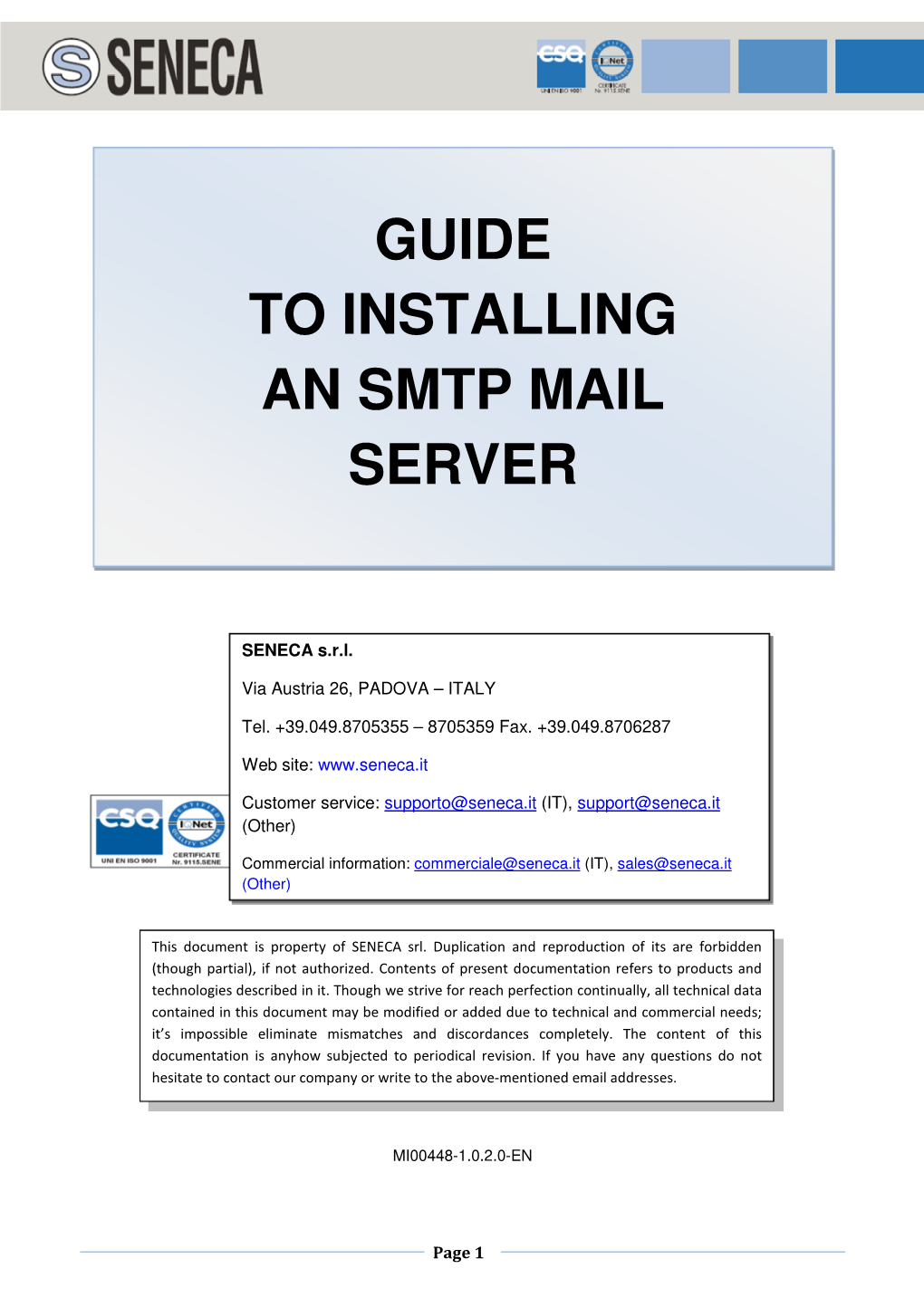 Guide to Installing an Smtp Mail Server