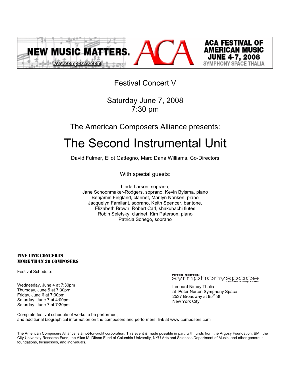 The Second Instrumental Unit