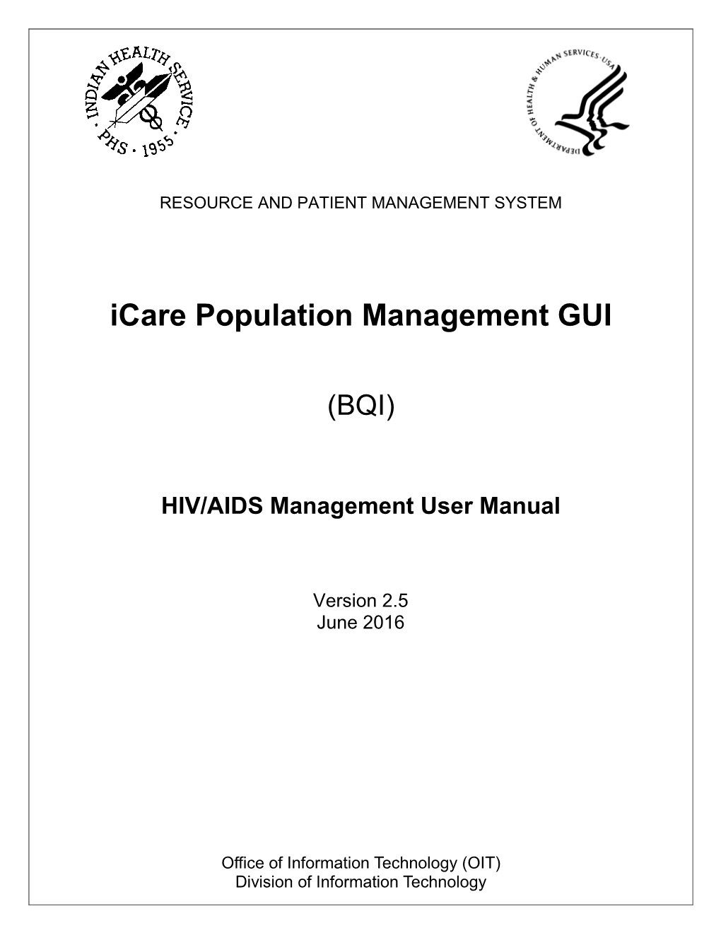 HIV/AIDS Management User Manual