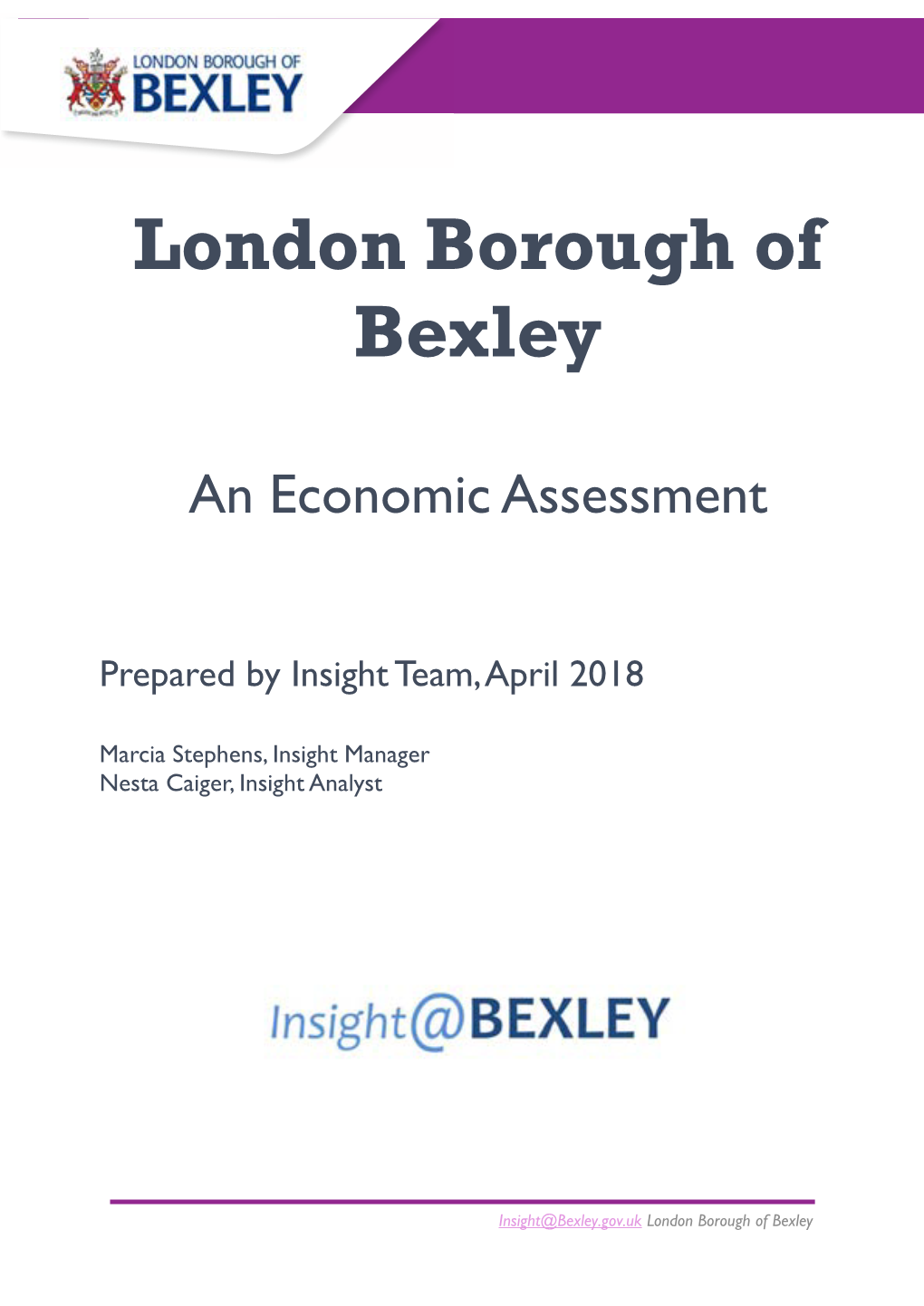Economic Assessment of the London Borough of Bexley (PDF)
