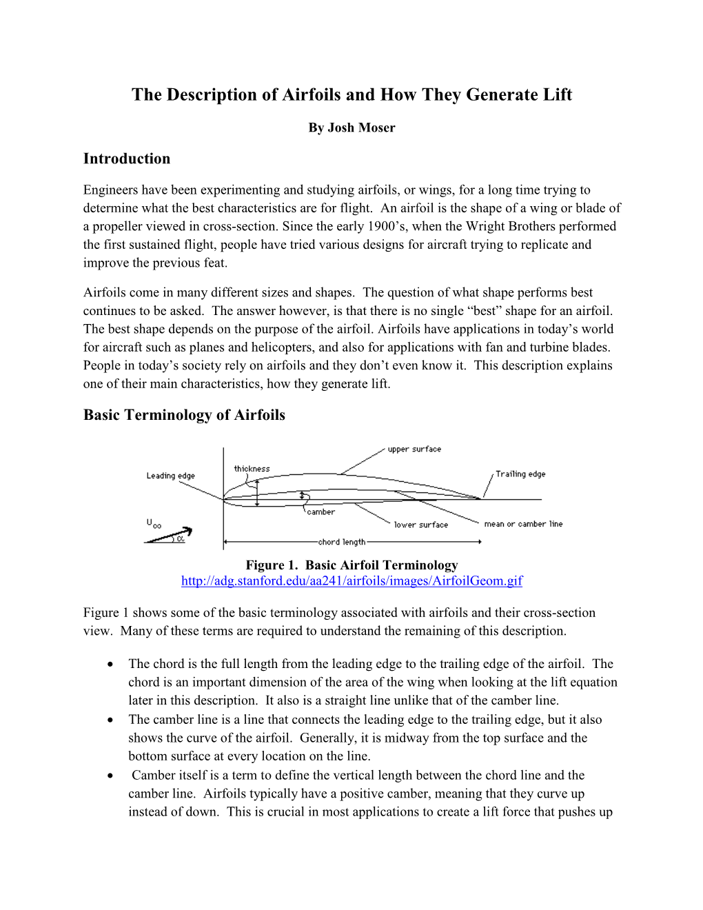 The Description of Airfoils and How They Generate Lift