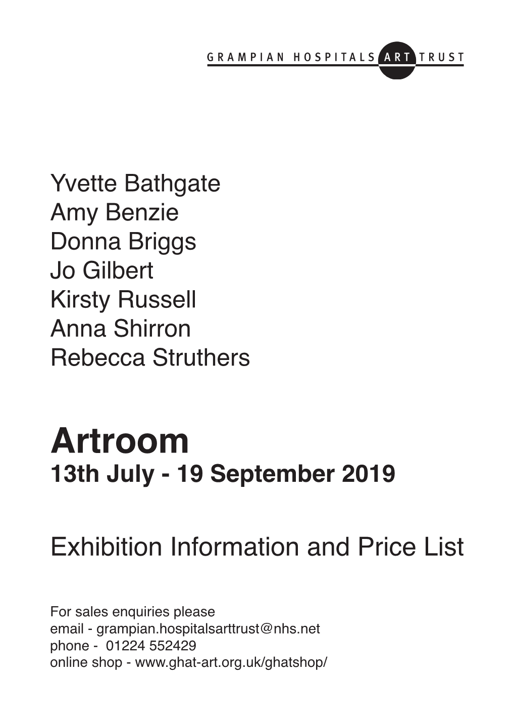 Artroom 13Th July - 19 September 2019