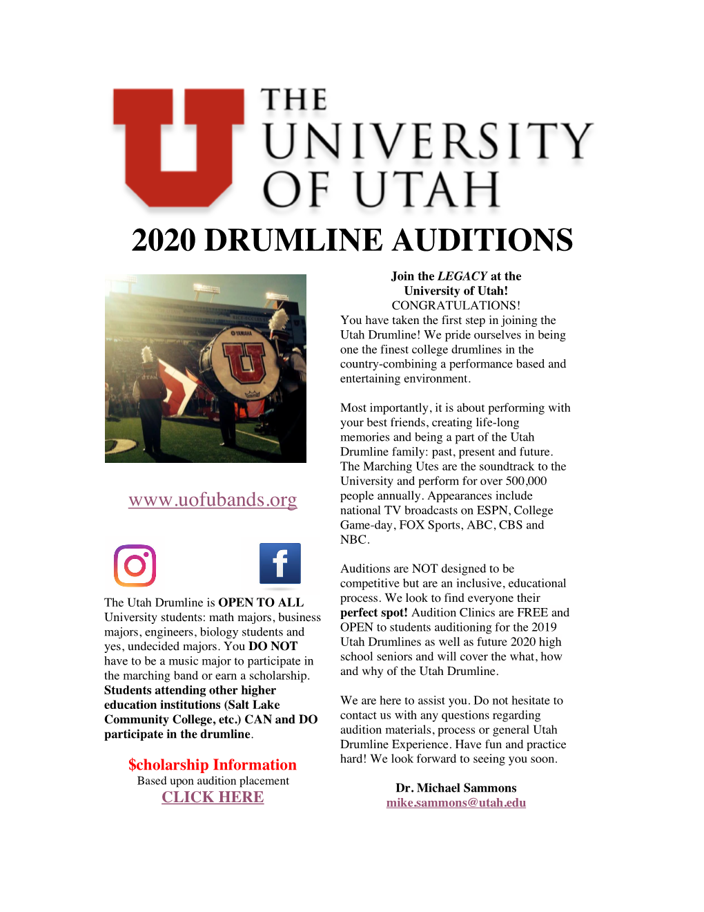 2020 Drumline Auditions