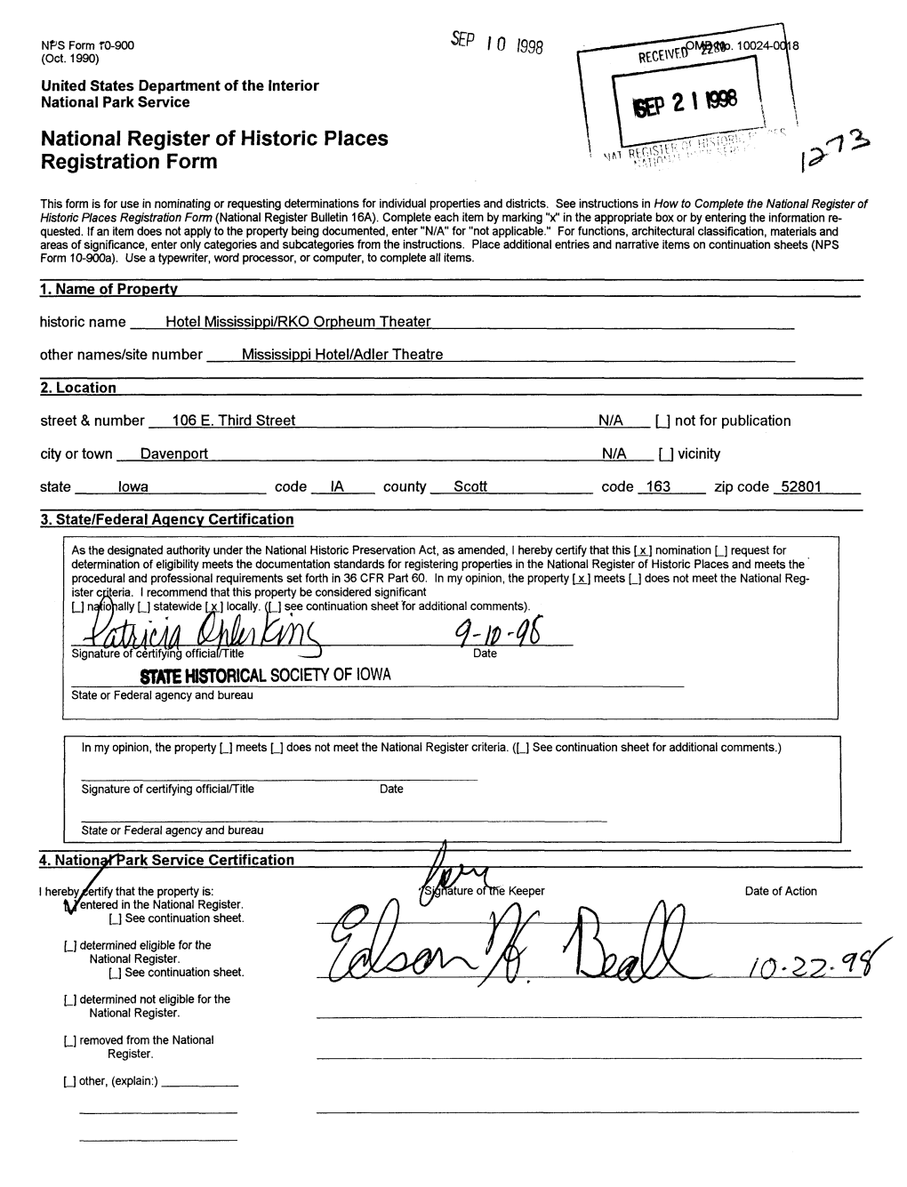 National Register of Historic Places Registration Form