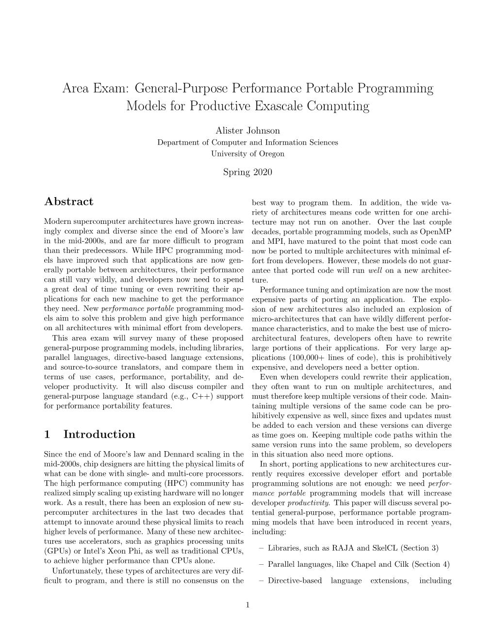 General-Purpose Performance Portable Programming Models for Productive Exascale Computing