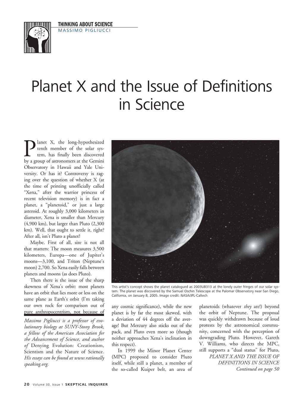 Planet X and the Issue of Definitions in Science