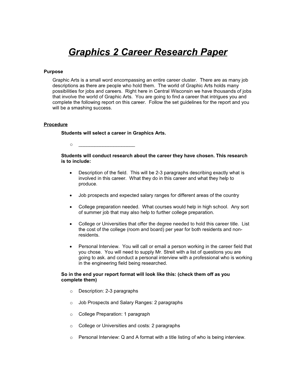 Graphics 2 Career Research Paper