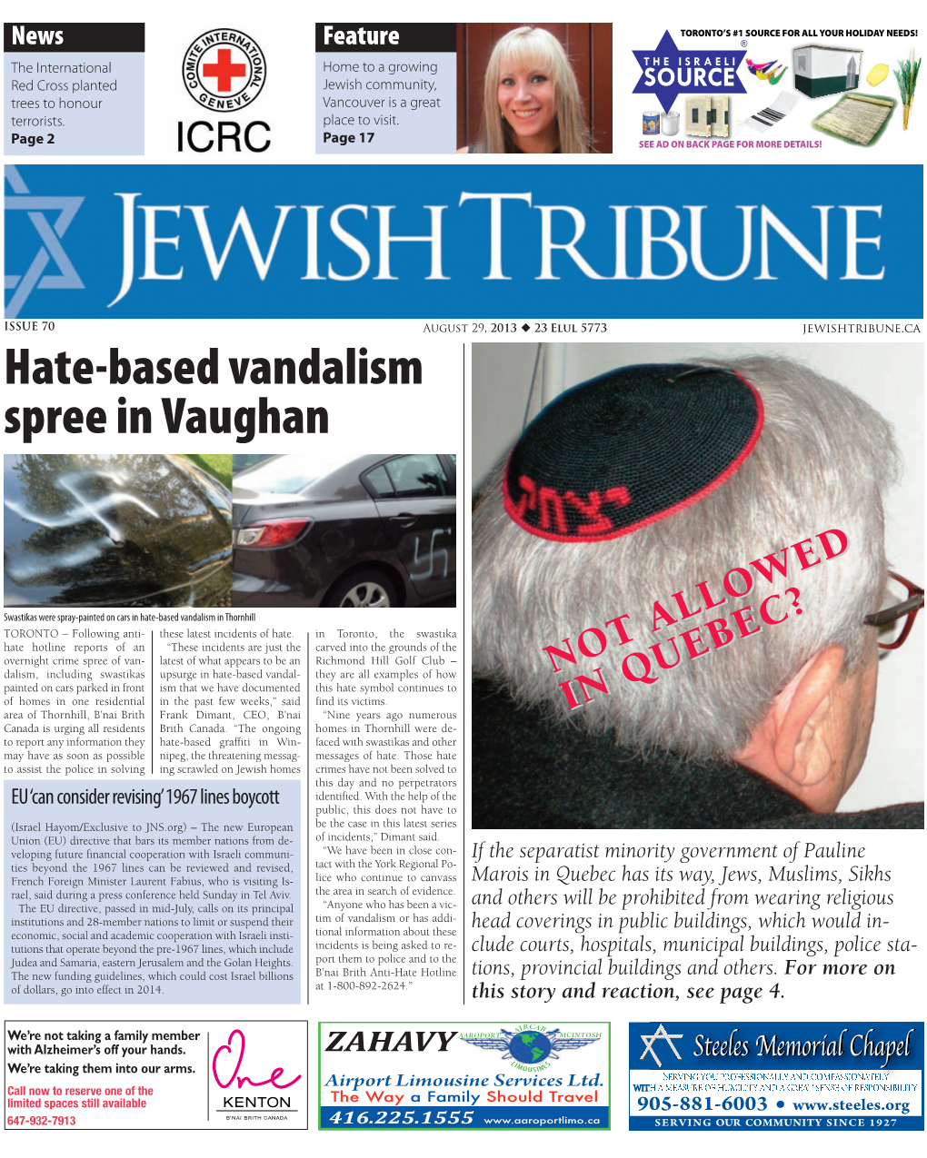 Hate-Based Vandalism Spree in Vaughan