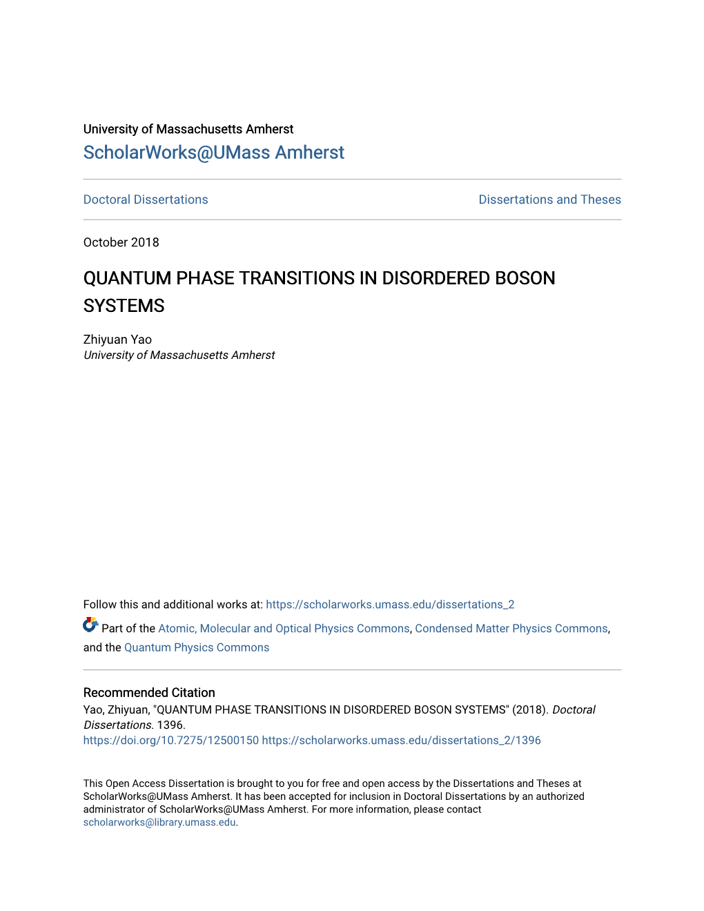 Quantum Phase Transitions in Disordered Boson Systems