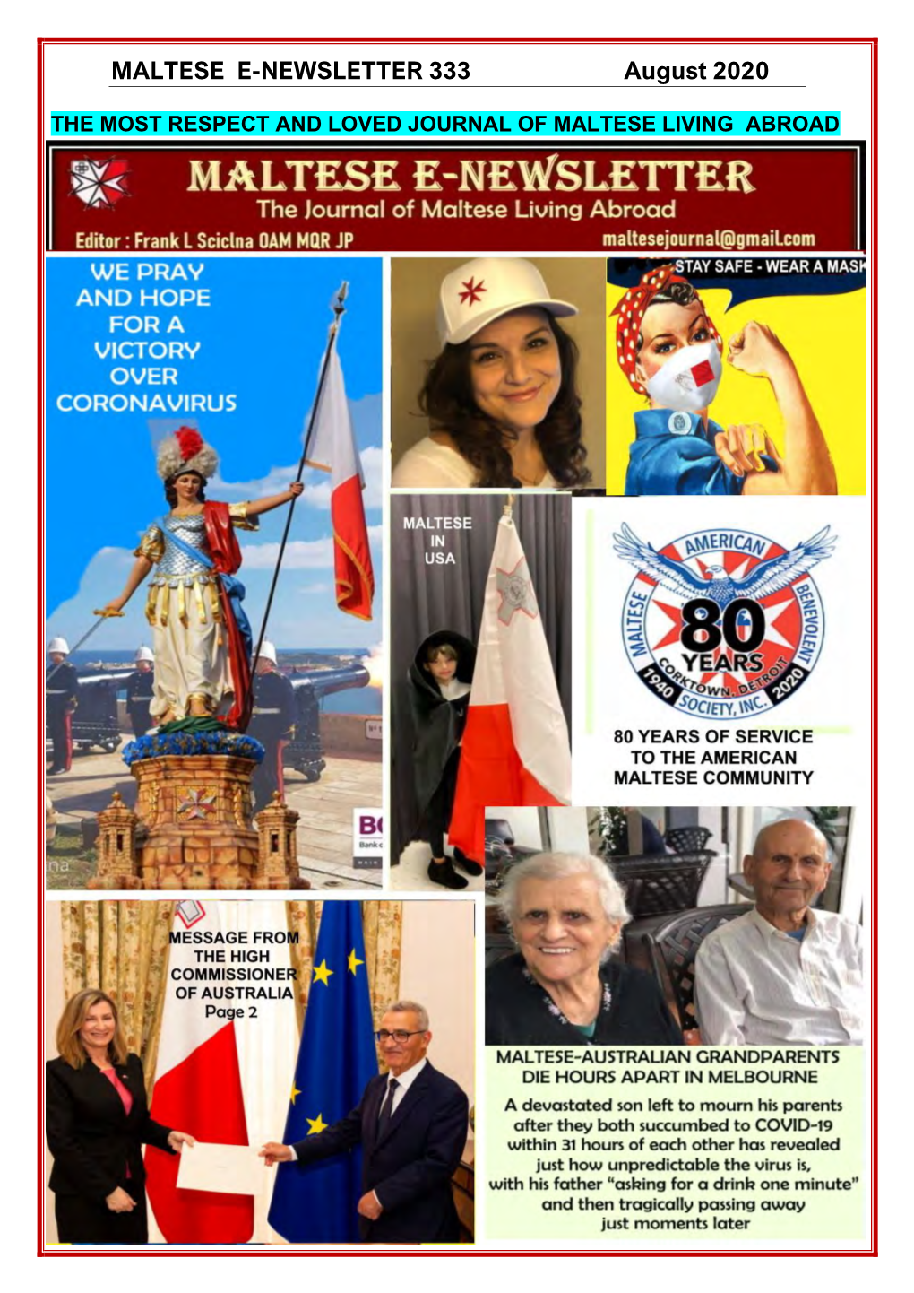 MALTESE E-NEWSLETTER 333 August 2020