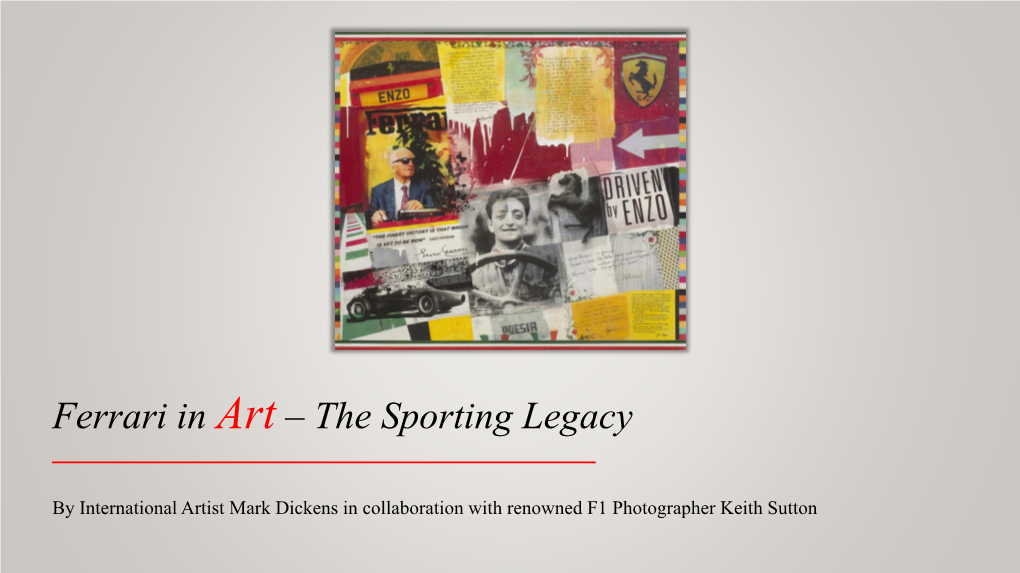 Ferrari in Art – the Sporting Legacy