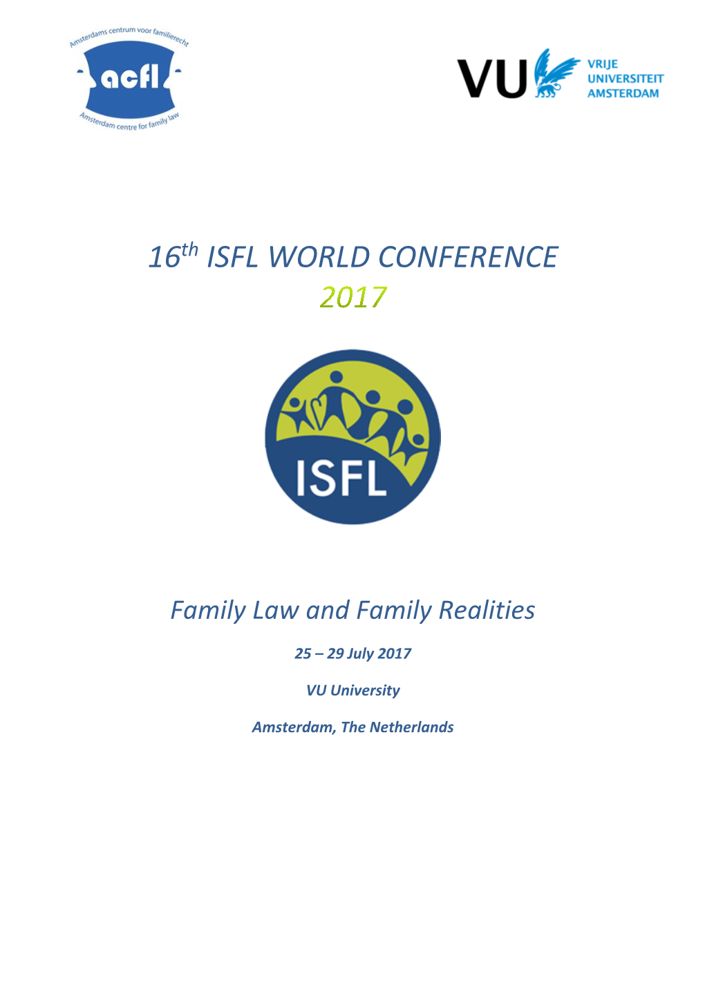 16Th ISFL WORLD CONFERENCE
