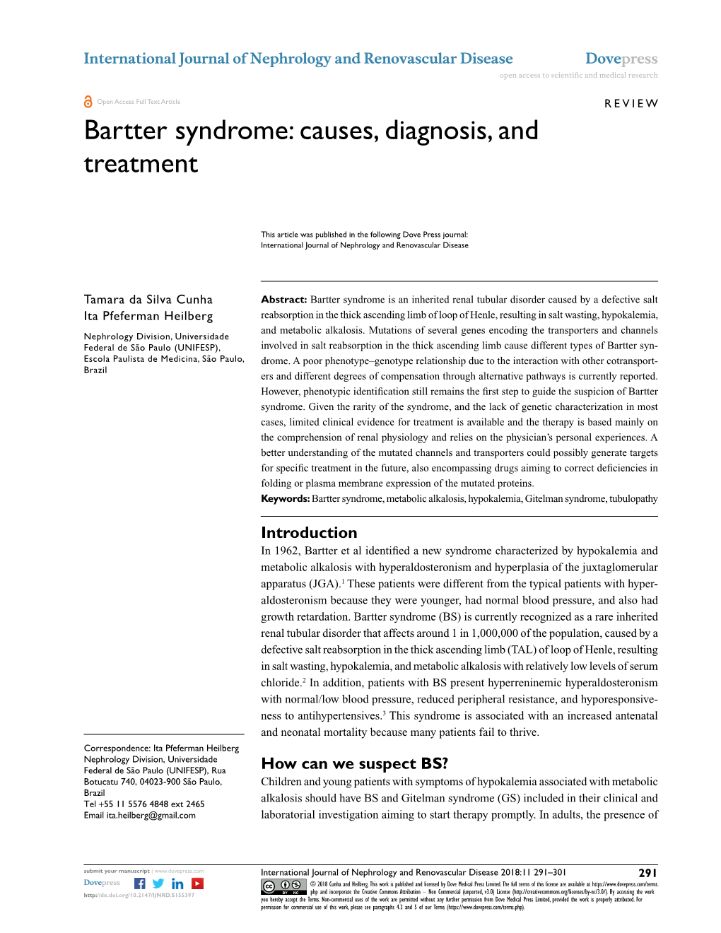 Bartter Syndrome: Causes, Diagnosis, and Treatment