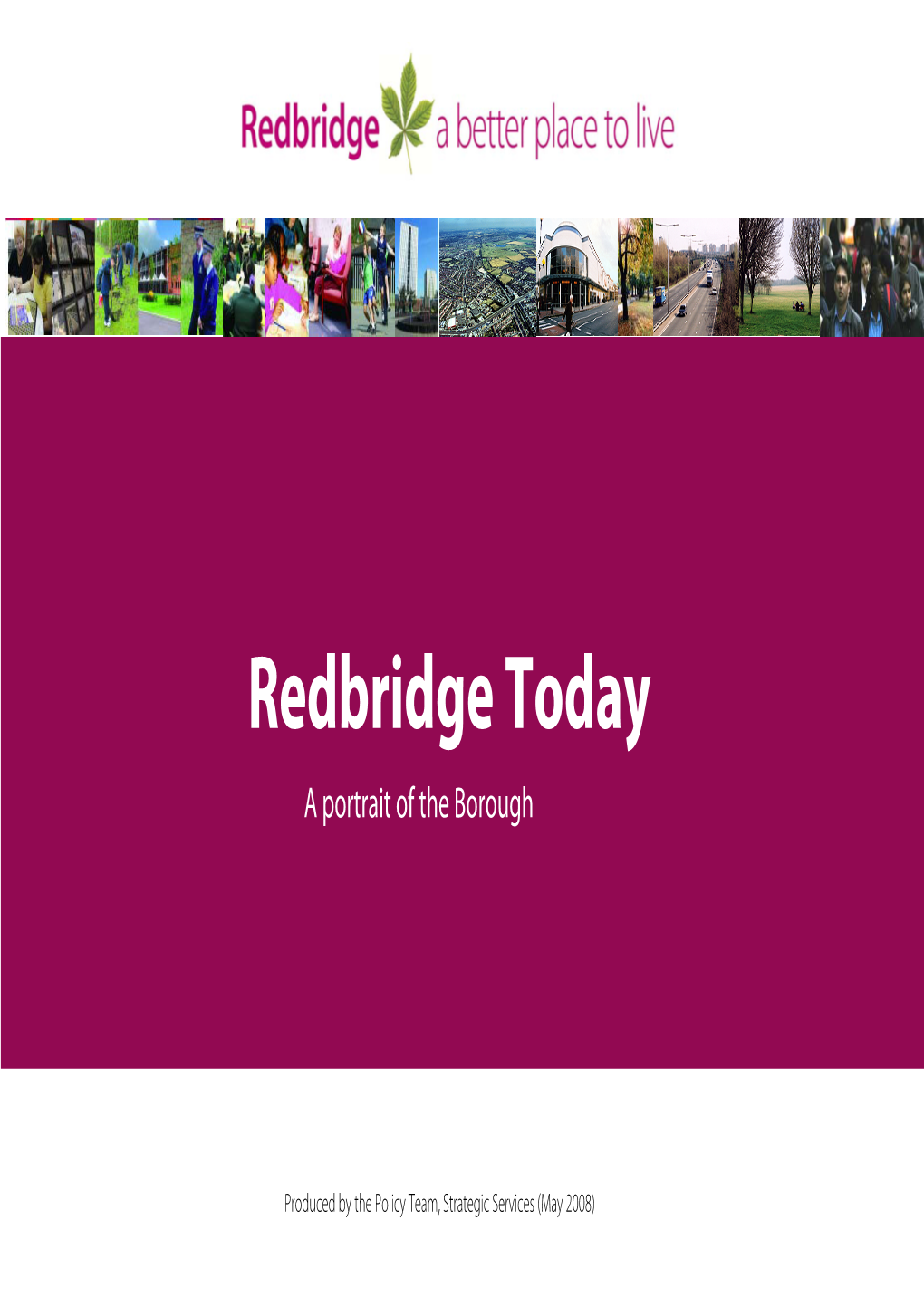 Redbridge Today a Portrait of the Borough