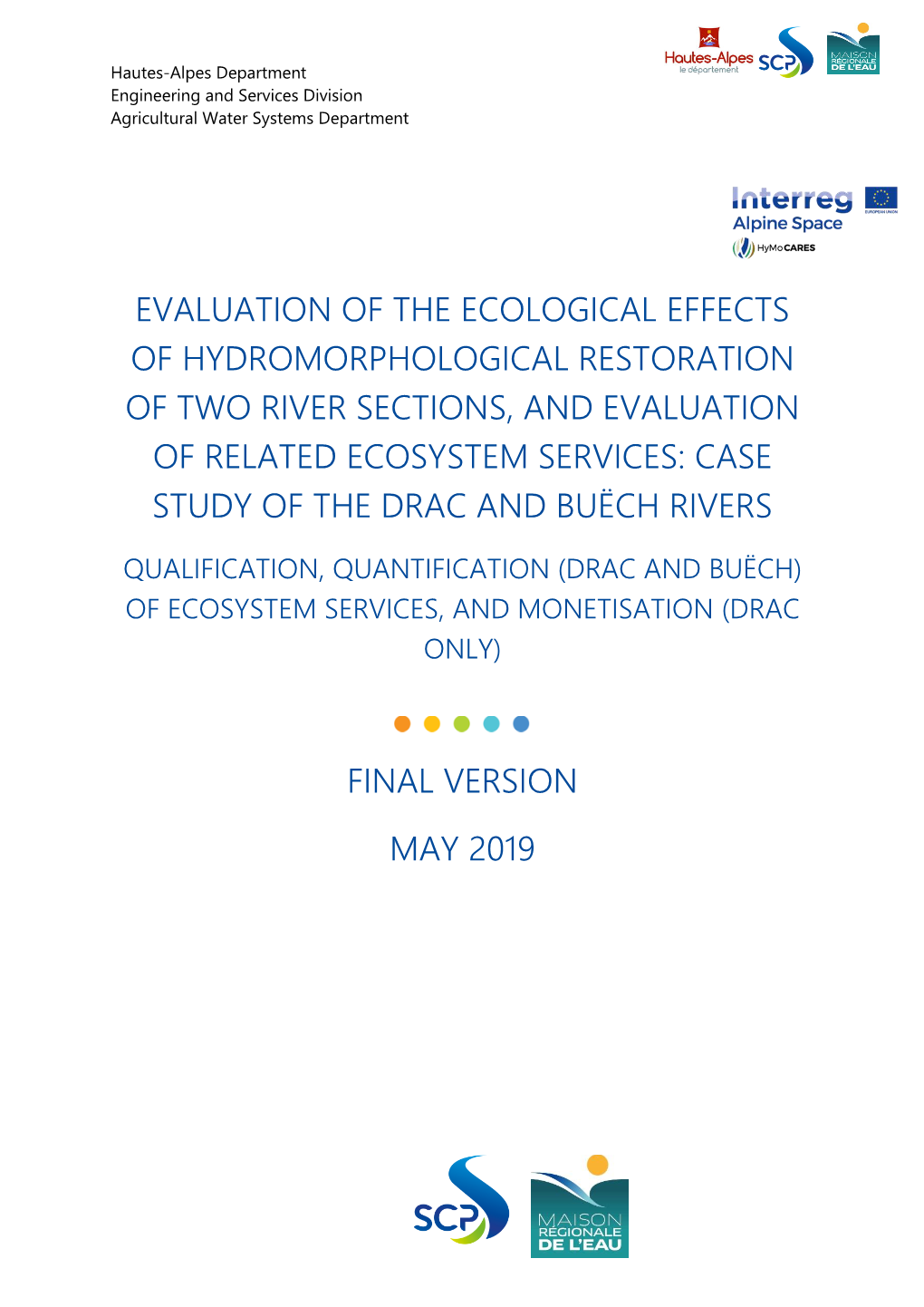 Report on the ECOSYSTEM SERVICES Assessment