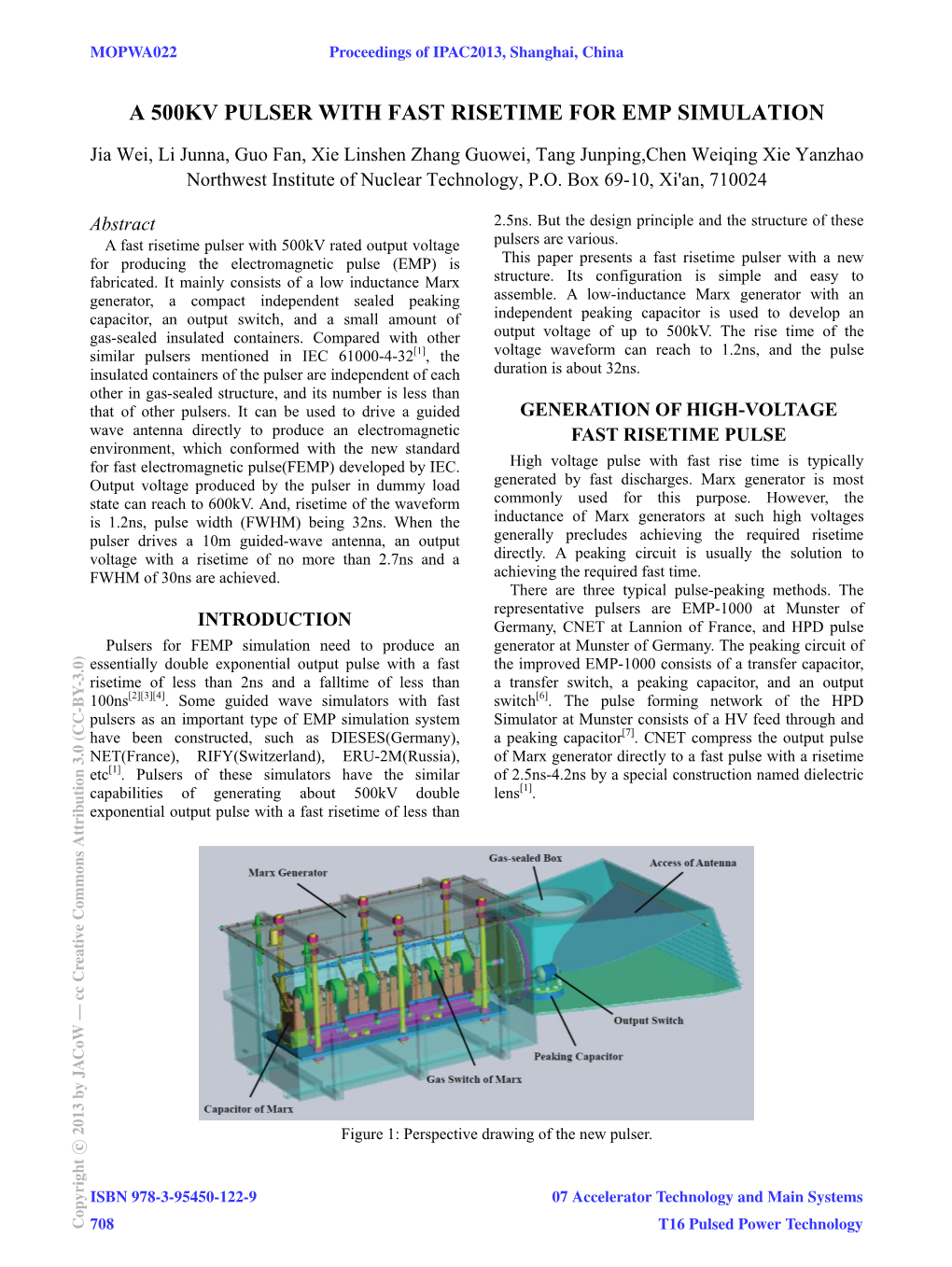 A 500Kv Pulser with Fast Risetime for Emp Simulation