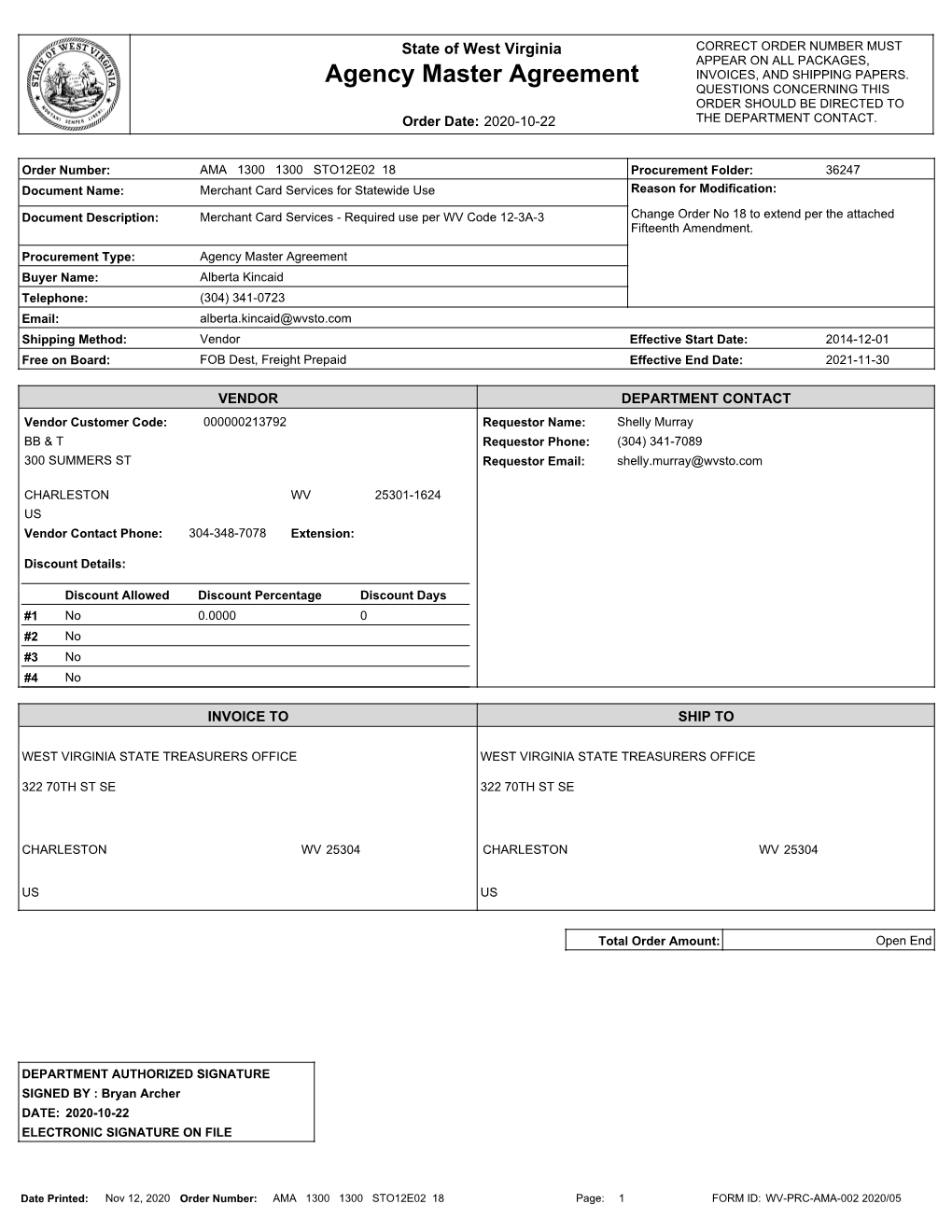 Agency Master Agreement INVOICES, and SHIPPING PAPERS