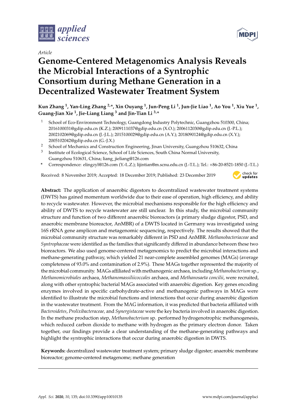 Genome-Centered Metagenomics Analysis Reveals the Microbial