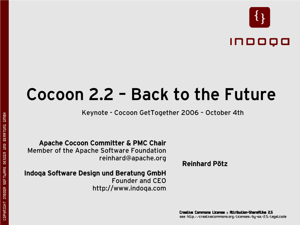 Cocoon 2.2 – Back to the Future
