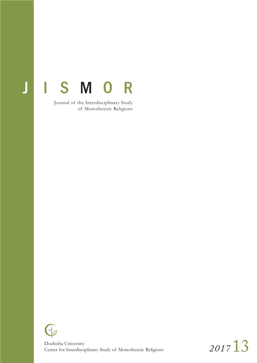 JISMOR13 Eng：0-0 Front Cover 20180207