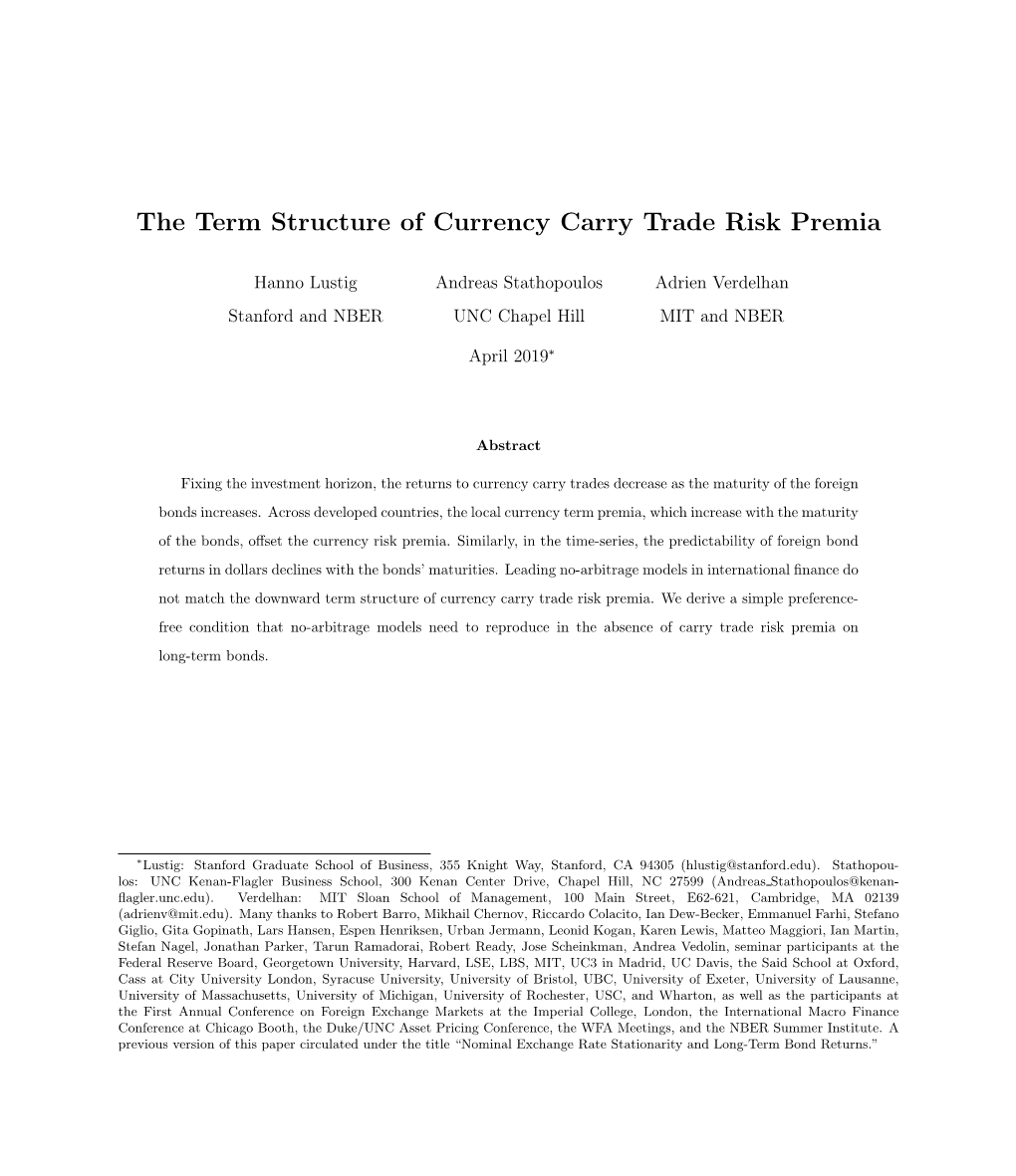 The Term Structure of Currency Carry Trade Risk Premia