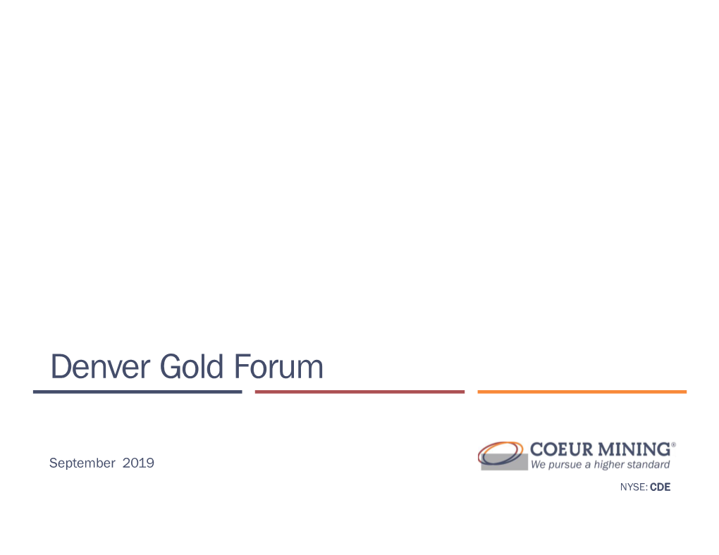 2019-09-15 Denver Gold Forum