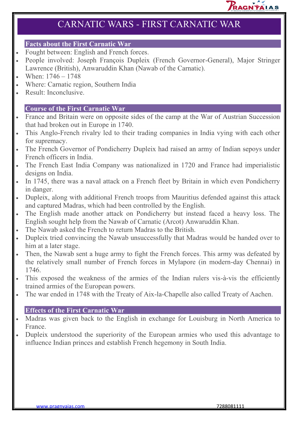 First Carnatic War