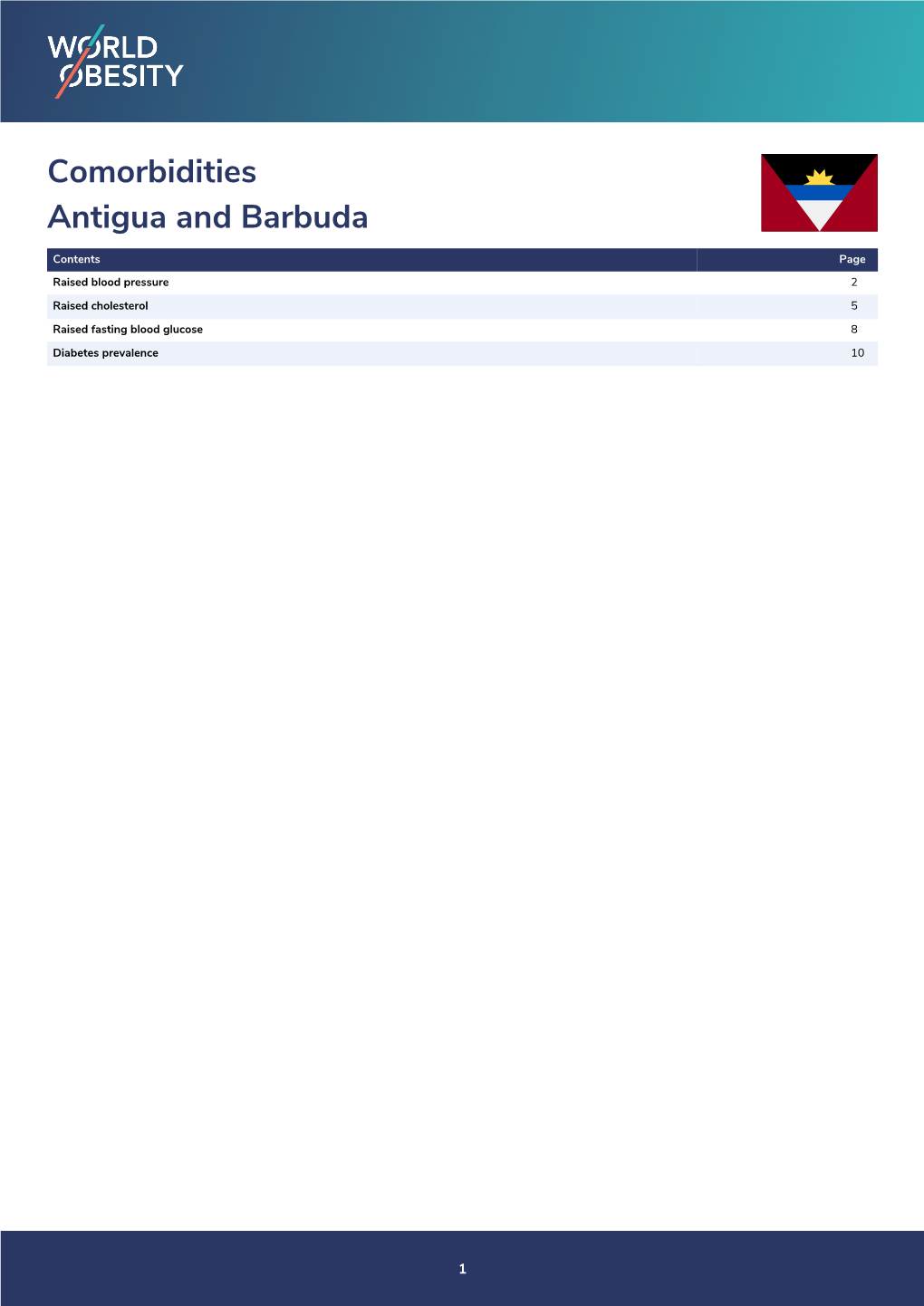 Comorbidities: Antigua and Barbuda