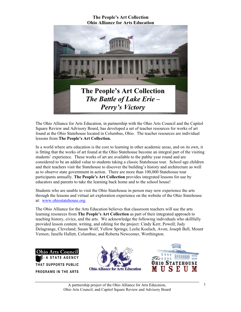The People's Art Collection the Battle of Lake Erie – Perry's Victory